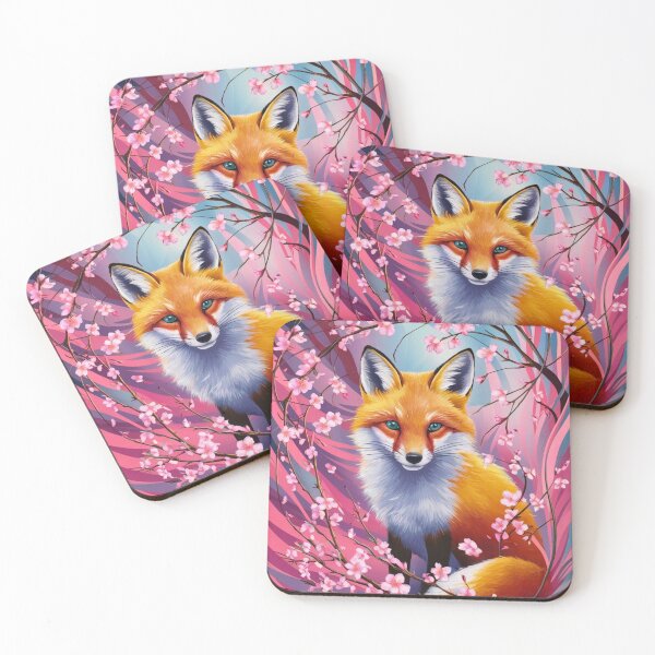 Artikelvorschau, Fuchs-Portrait. Kirschblüte, Blumenfuchs, Vintage-Fuchs, Fuchs-Malerei, Henri Matisse-Stil entworfen und verkauft von FoxVibes.