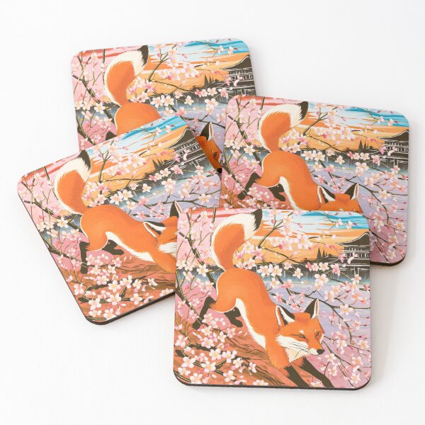 Artikelvorschau, Fuchs-Portrait. Kirschblüte, Blumenfuchs, Vintage-Fuchs, Fuchs-Malerei, Henri Matisse-Stil entworfen und verkauft von FoxVibes.