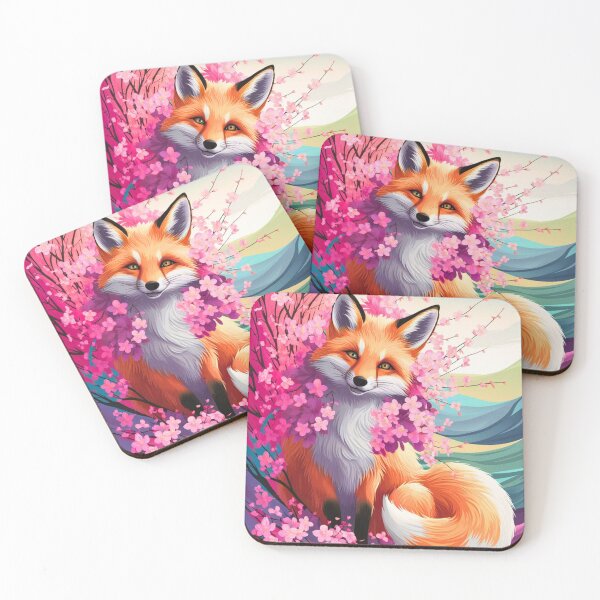 Artikelvorschau, Fuchs-Portrait. Kirschblüte, Blumenfuchs, Vintage-Fuchs, Fuchs-Malerei, Henri Matisse-Stil entworfen und verkauft von FoxVibes.