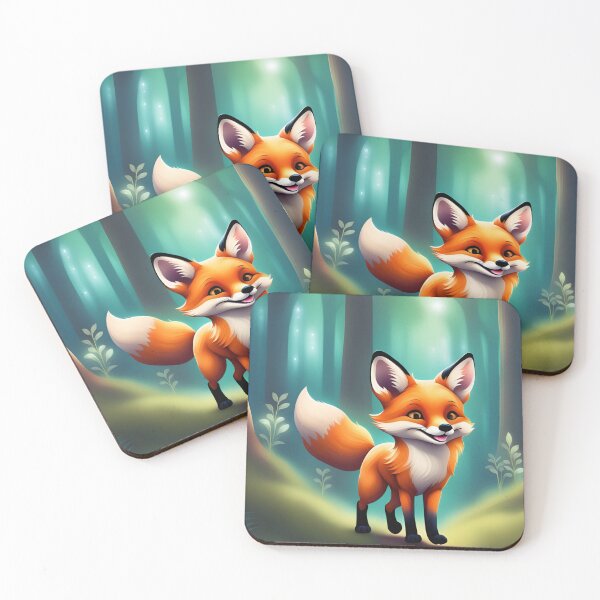 Item preview, A Cute Fox Exploring the Forest designed and sold by aksoyaybuke.