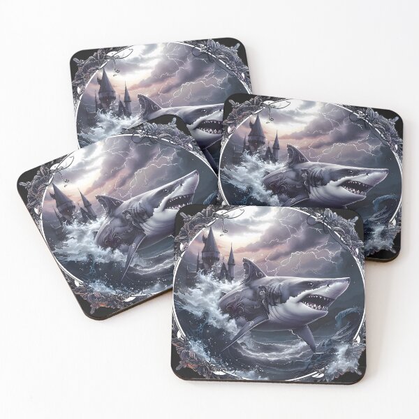 Item preview, Gothic Depths: Eerie Beauty of the Baroque Shark designed and sold by AI-Only Creations.