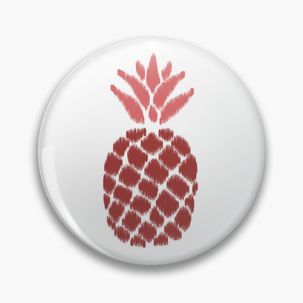 Artikelvorschau, Ikat Ananas rot und hellgrau entworfen und verkauft von colorofmagic.