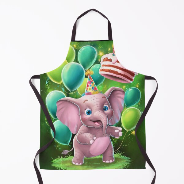Artikelvorschau, Geburtstagselefant. Geburtstagsfeier, süßer Elefant, Partytier, kleiner Elefant, bunter Elefant, Elefantenzeichnung entworfen und verkauft von ElephantVibes.