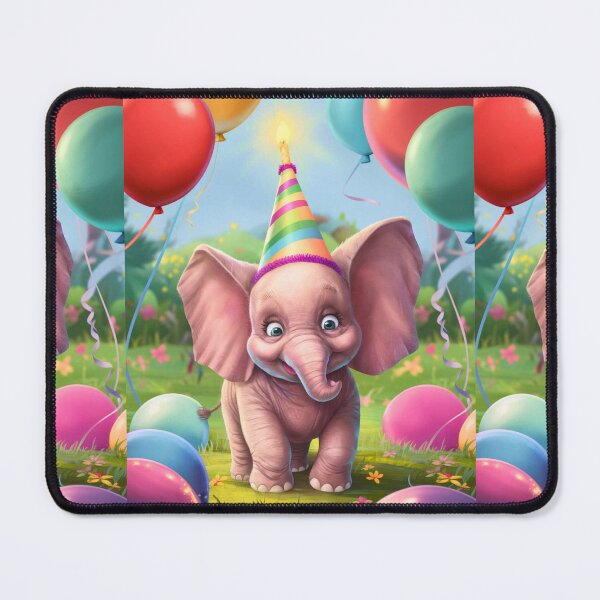 Artikelvorschau, Geburtstagselefant. Geburtstagsfeier, süßer Elefant, Partytier, kleiner Elefant, bunter Elefant, Elefantenzeichnung entworfen und verkauft von ElephantVibes.