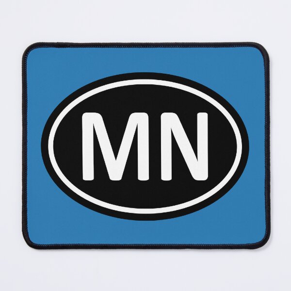 Item preview, MN Initials Monogram Oval White Letters designed and sold by Jeallan Designs.