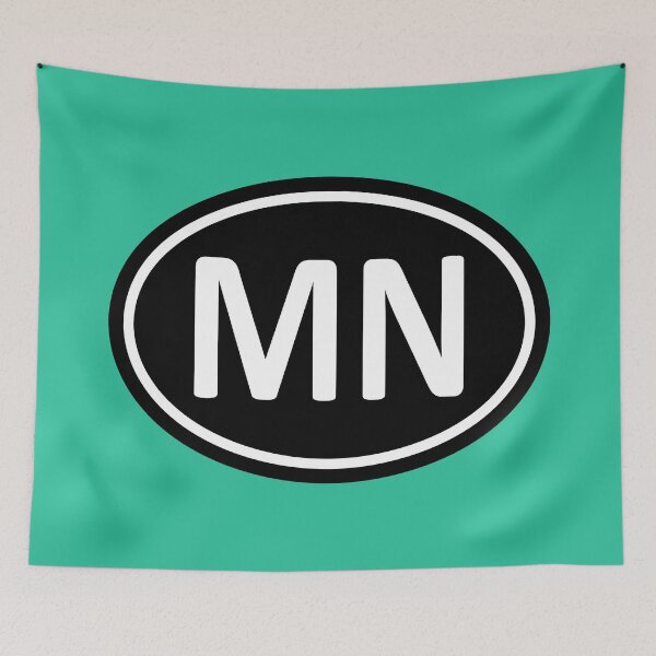 Item preview, MN Initials Monogram Oval White Letters designed and sold by Jeallan Designs.