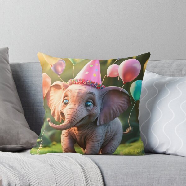 Artikelvorschau, Geburtstagselefant. Geburtstagsfeier, süßer Elefant, Partytier, kleiner Elefant, bunter Elefant, Elefantenzeichnung entworfen und verkauft von ElephantVibes.