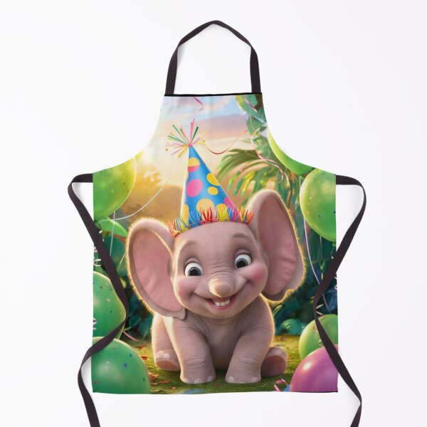 Artikelvorschau, Geburtstagselefant. Geburtstagsfeier, süßer Elefant, Partytier, kleiner Elefant, bunter Elefant, Elefantenzeichnung entworfen und verkauft von ElephantVibes.