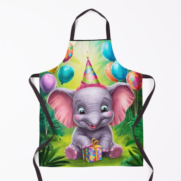 Artikelvorschau, Geburtstagselefant. Geburtstagsfeier, süßer Elefant, Partytier, kleiner Elefant, bunter Elefant, Elefantenzeichnung entworfen und verkauft von ElephantVibes.