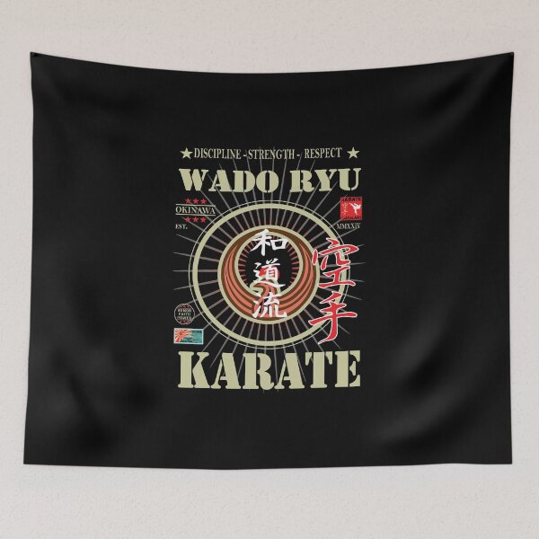 Item preview, Noble Wado-Ryu Karate - With Kanji and Golden Writing and Symbol designed and sold by RetroMaritalArt.
