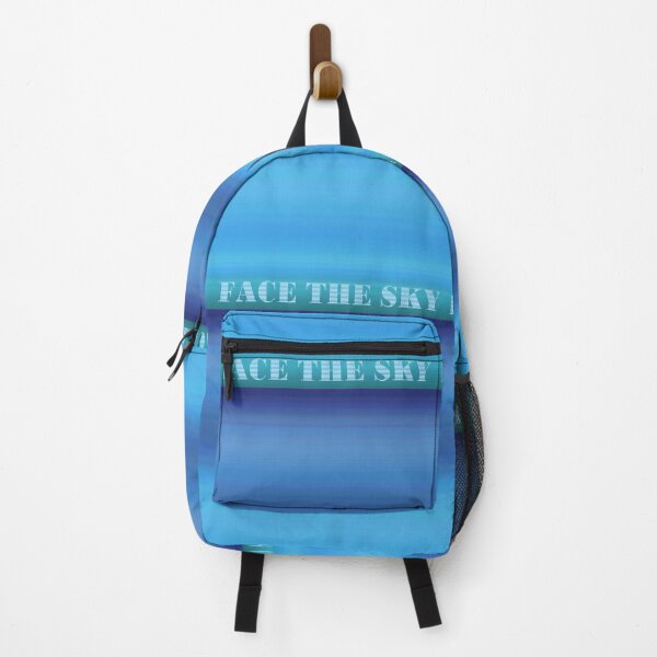 Item preview, Blue Stripe Face The Sky Text Vertical designed and sold by eddiebarronshop.