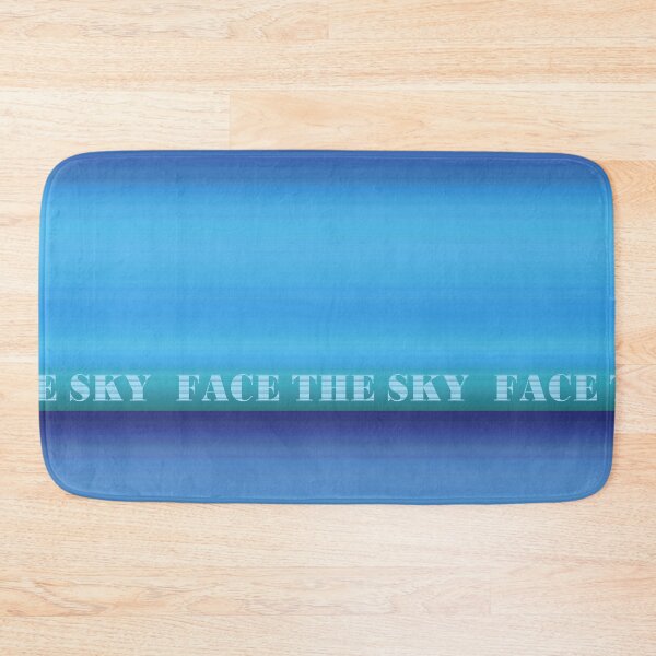 Item preview, Blue Stripe Face The Sky Text Vertical designed and sold by eddiebarronshop.