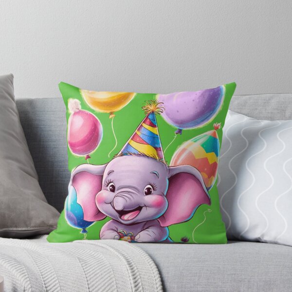 Artikelvorschau, Geburtstagselefant. Geburtstagsfeier, süßer Elefant, Partytier, kleiner Elefant, bunter Elefant, Elefantenzeichnung entworfen und verkauft von ElephantVibes.
