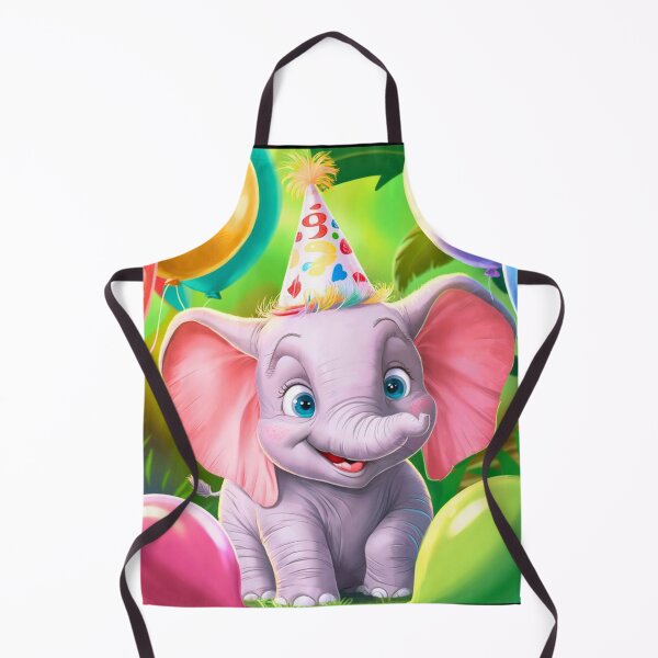 Artikelvorschau, Geburtstagselefant. Geburtstagsfeier, süßer Elefant, Partytier, kleiner Elefant, bunter Elefant, Elefantenzeichnung entworfen und verkauft von ElephantVibes.