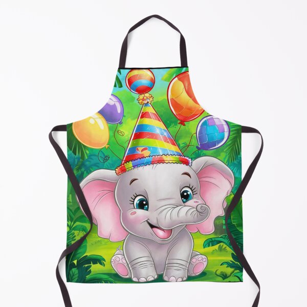 Artikelvorschau, Geburtstagselefant. Geburtstagsfeier, süßer Elefant, Partytier, kleiner Elefant, bunter Elefant, Elefantenzeichnung entworfen und verkauft von ElephantVibes.