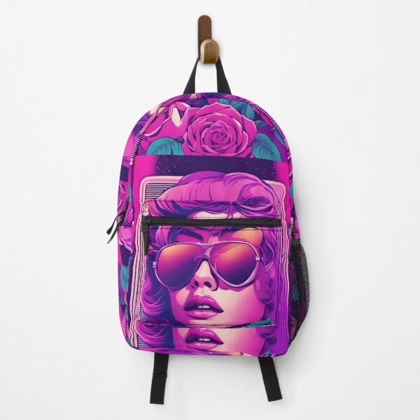 Item preview, Cool Retro 80's Vaporwave Disco Themed Hippie with Flowers designed and sold by Past-Midnight.