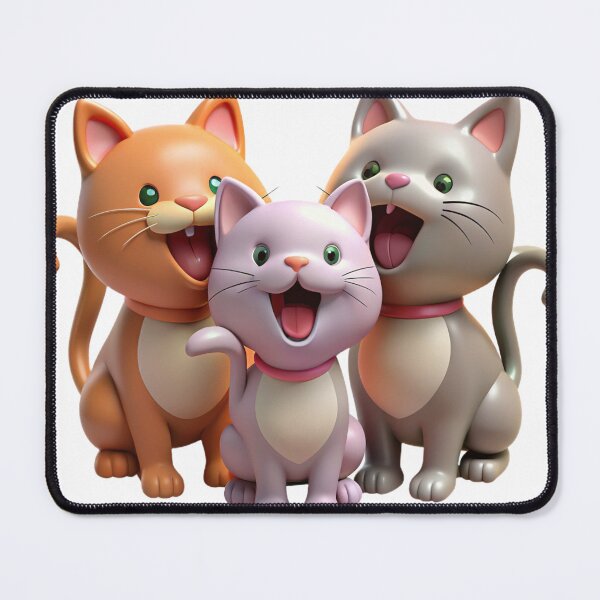Item preview, three cats with their mouths open designed and sold by supakor.
