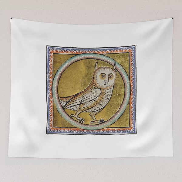 Item preview, Eagle Owl Aberdeen Bestiary Manuscript 16th Century designed and sold by rosaliemillen.