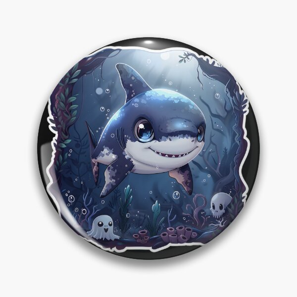 Item preview, Gothic Charm: Enchanted Baby Shark Under Moonlit Waters designed and sold by AI-Only Creations.