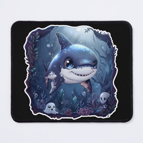 Item preview, Gothic Charm: Enchanted Baby Shark Under Moonlit Waters designed and sold by AI-Only Creations.