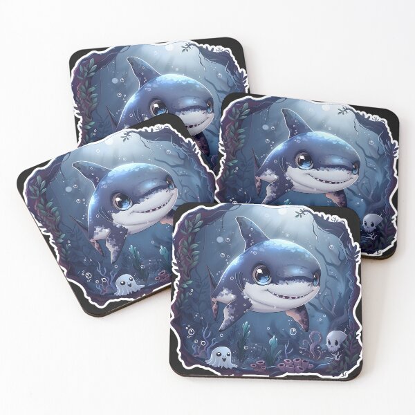Item preview, Gothic Charm: Enchanted Baby Shark Under Moonlit Waters designed and sold by AI-Only Creations.