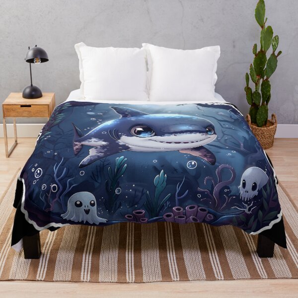 Item preview, Gothic Charm: Enchanted Baby Shark Under Moonlit Waters designed and sold by AI-Only Creations.