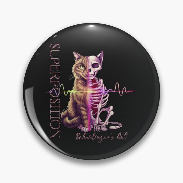 Item preview, Schrödinger's Cat Design - Dual States Superposition Illustration designed and sold by StyleFused.
