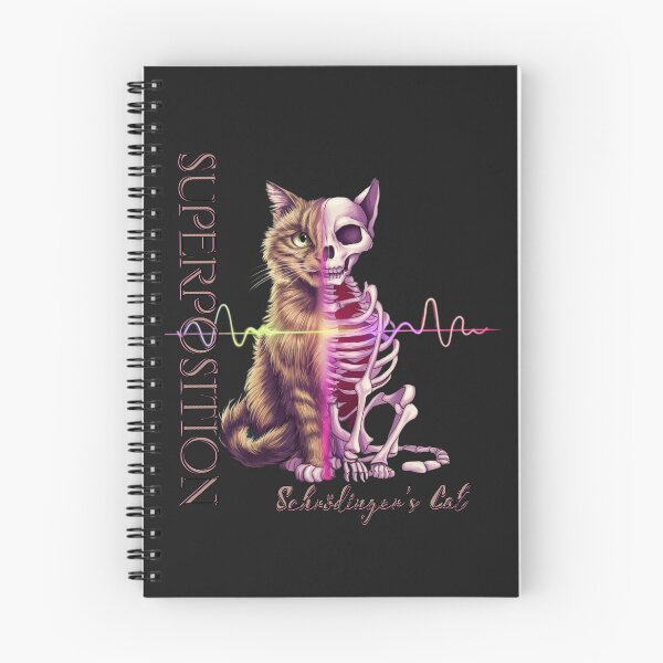 Item preview, Diseño del gato de Schrödinger: ilustración de superposición de estados duales designed and sold by StyleFused.