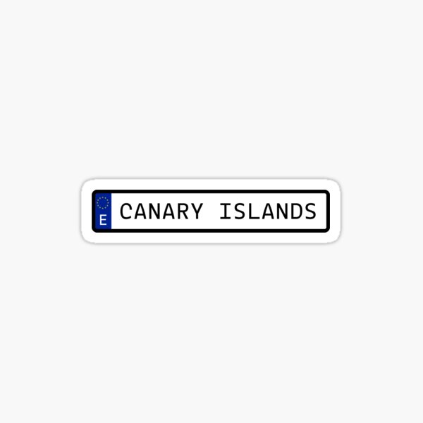 Item preview, Canary Islands Spain EU Number Plate designed and sold by PatchMerch.