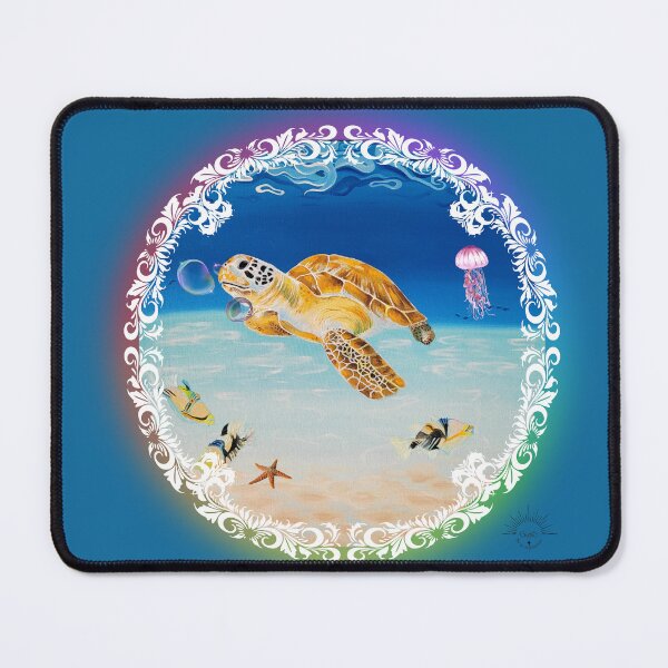 Item preview, Uranie the muse of the stars, sea turtle in the lagoon designed and sold by GabiVitryArt.