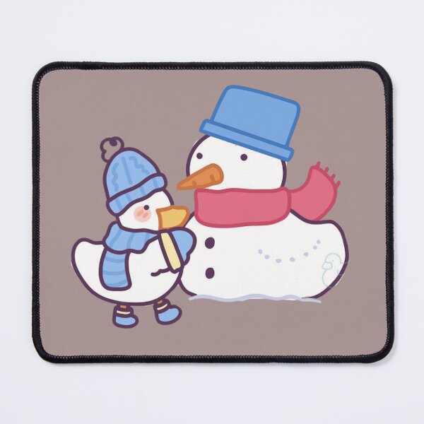 Item preview, A duckie is building a snowman. designed and sold by meilcannb.