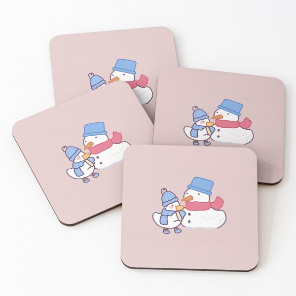 Item preview, A duckie is building a snowman. designed and sold by meilcannb.