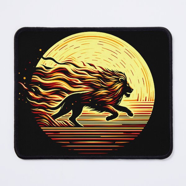 Item preview, Scratchboard Ink Fire Lion, Ai Generated Art designed and sold by ACC .