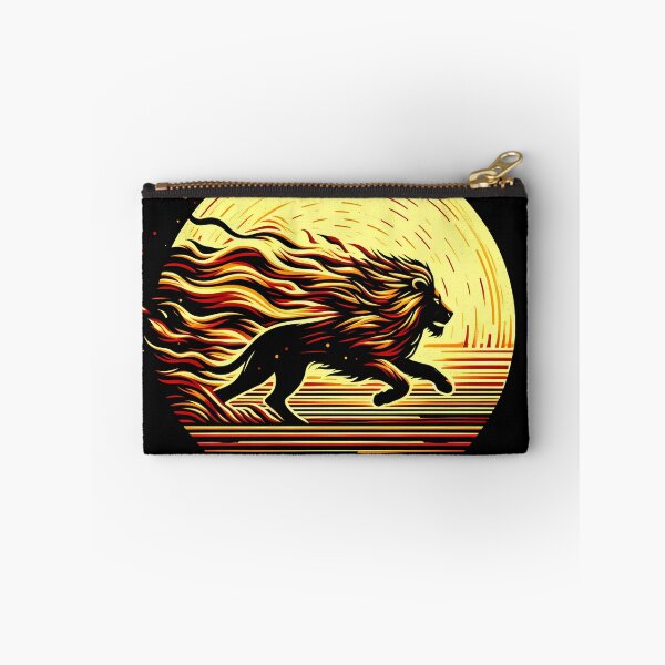 Item preview, Scratchboard Ink Fire Lion, Ai Generated Art  designed and sold by ACC .