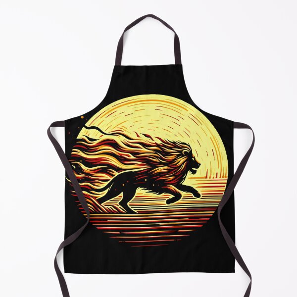 Item preview, Scratchboard Ink Fire Lion, Ai Generated Art  designed and sold by ACC .