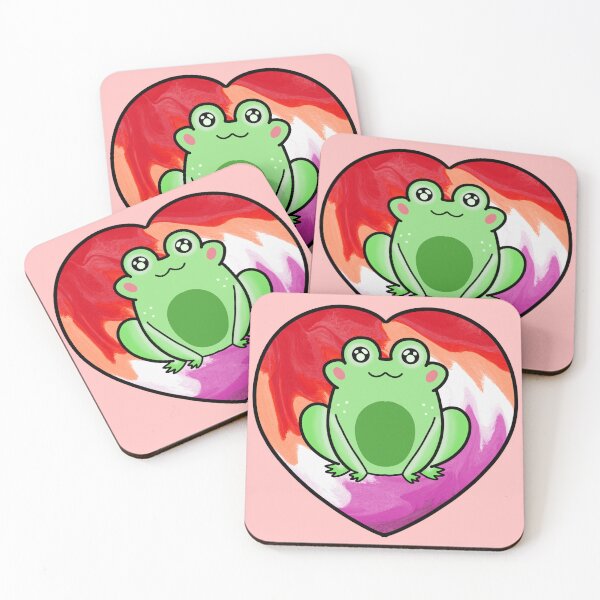 Item preview, Frog Lesbian Flag designed and sold by Quacktails.