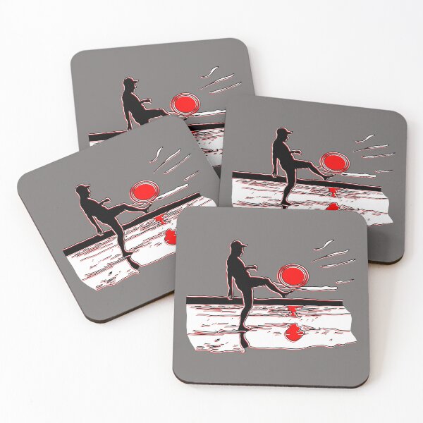 Item preview, sunset on the coast silhouette Beach ball kick designed and sold by 4rpixs.