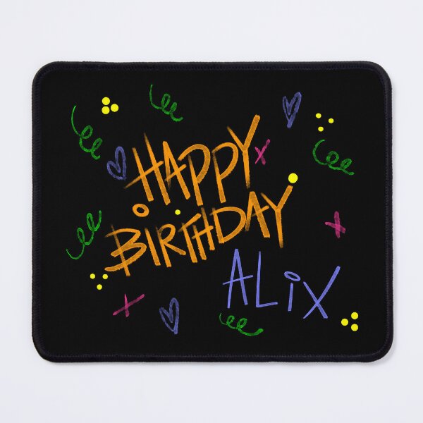 Item preview, HAPPY BIRTHDAY ALIX CUSTOM NAME designed and sold by GIVENGRACE.ART.