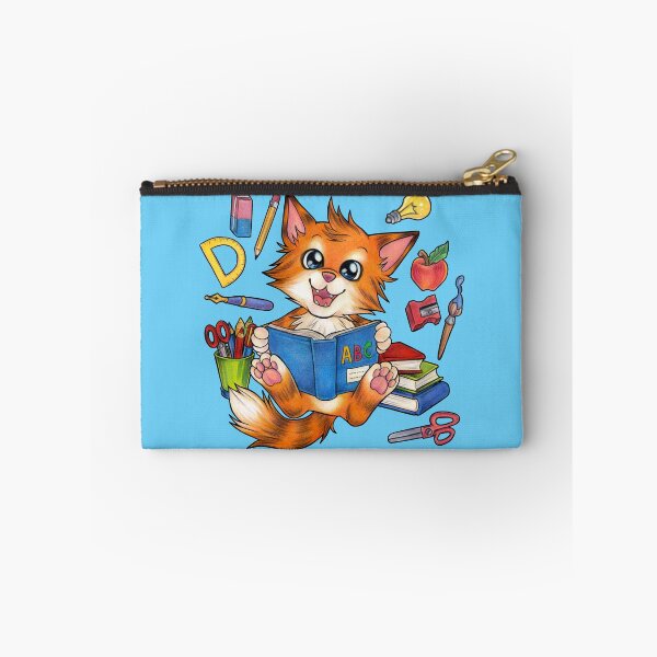Item preview, Cute cat kitten with book school designed and sold by ZadzeneaArt.