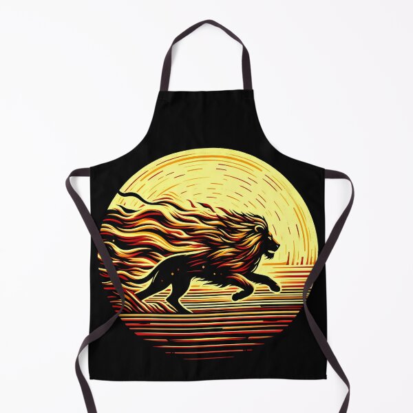 Item preview, Scratchboard Ink Fire Lion, Ai Generated Art  designed and sold by ACC .