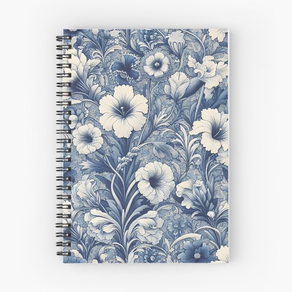 Item preview, Blue and white flowers, pattern  designed and sold by Ilikeiwantilove.