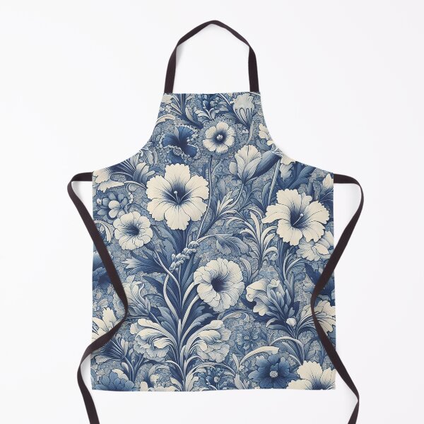 Item preview, Blue and white flowers, pattern  designed and sold by Ilikeiwantilove.