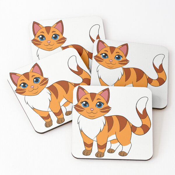 Item preview, a cartoon cat with blue eyes and brown fur designed and sold by supakor.