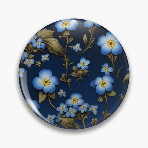 Item preview, Elegant Blue Myosotis Forgetget Me Not Botanical Design designed and sold by DreamCraze.