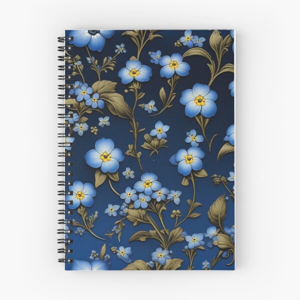 Item preview, Elegant Blue Myosotis Forgetget Me Not Botanical Design designed and sold by DreamCraze.
