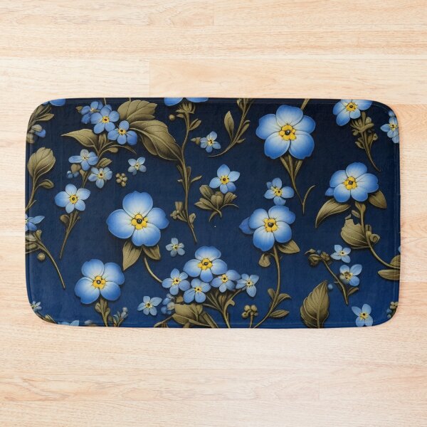 Item preview, Elegant Blue Myosotis Forgetget Me Not Botanical Design designed and sold by DreamCraze.