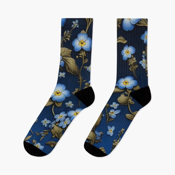 Item preview, Elegant Blue Myosotis Forgetget Me Not Botanical Design designed and sold by DreamCraze.