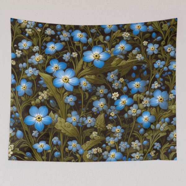 Item preview, Springtime Blue Myosotis Floral Pattern designed and sold by DreamCraze.