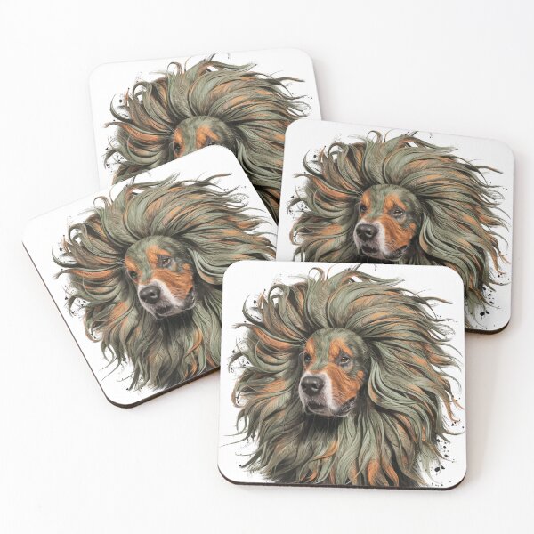 Item preview, Inkflow Majesty: The Vibrant Canine Portrait designed and sold by AmziLife.
