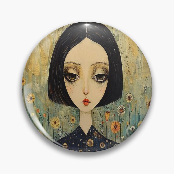 Item preview, Whimsical Floral Girl Portrait designed and sold by yellowmanman.